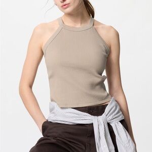 Uniqlo Halter Neck Bra Top Beige, Medium